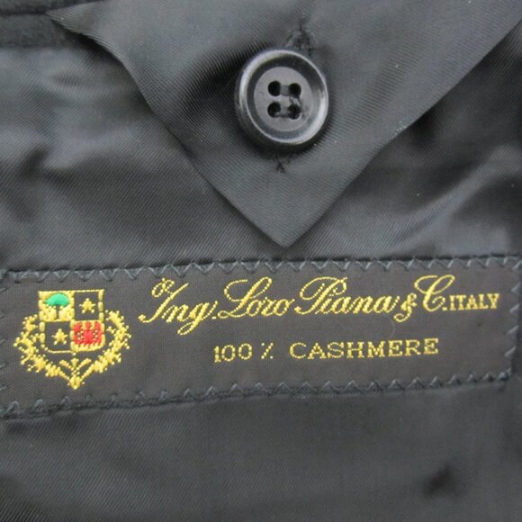 Jack Victor Sport Coat Mens 48L Black Loro Piana Italy 100% Cashmere Blazer - Picture 3 of 15